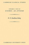 Towards a Text of Cicero 'ad Atticum' - D.R. Shackleton Bailey