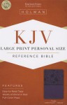 KJV Large Print Personal Size Reference Bible, Purple LeatherTouch Indexed - Holman Bible Publisher