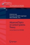 Advanced Topics in Control Systems Theory - Antonio Lor a., Fran Oise Lamnabhi-Lagarrigue, Elena Panteley