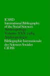 Ibss: Anthropology: 1984 Vol 30 - International Committe for Social Scienc, C. International, International Committee for Social Scien