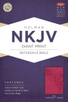 NKJV Giant Print Reference Bible, Pink LeatherTouch Indexed - Holman Bible Publisher