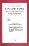 Mpundu Akwa: The Case of the Prince from Cameroon, the Newly Discovered Speech for the Defense - Elisa Von Joeden-Forgey, Moses Levi