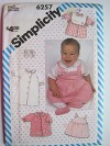 Simplicity Pattern 6257 Babies' Layette Sizes NB & 6-12-18 Months - Simplicity Pattern