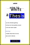 How to Write a Thesis - Harry Teitelbaum