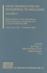 IAENG Transactions on Engineering Technologies, Volume 3: Special Edition of the International MultiConference of Engineers and Computer Scientists 2009, Hong Kong, China, 18-20 March 2009 - Sio-Iong Ao, Li Xu, Alan Hoi-Shou Chan, Hideki Katagiri