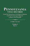 Pennsylvania Vital Records. Volume I, Part a - Pennsylvania