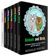 Inspiring Animals Box Set (6 in 1): Inspiring and Relaxing Designs for Stress-Relief and Creativity (Relaxation & Meditation) - Rosalie Young, Johanna Brody