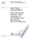 Spectrum management better knowledge needed to take advantage of technologies that may improve spectrum efficiency : report to congressional requesters. - (United States) General Accounting Office