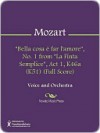 "Bella cosa e far l'amore", No. 1 from "La Finta Semplice", Act 1, K46a (K51) (Full Score) - Wolfgang Amadeus Mozart