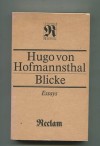 Blicke. Essays. Herausgegeben von Thomas Fritz (Reclams Universal-Bibliothek, 1177) - Hugo von Hofmannsthal