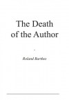 The Death of the Author - Roland Barthes