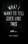 What I Want to Tell Goes Like This - Matt Rader