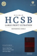 HCSB Large Print Ultrathin Reference Bible, Saddle Brown LeatherTouch - Holman Bible Publisher