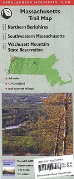 AMC Map Massachusetts - Northern Berkshires/Southwestern Massachusetts/Wachusett Mountain State Reservation - Larry Garland