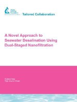 A Novel Approach to Seawater Desalination Using Dual-Staged Nanofiltration - Yann, A Le Gouellec, David A. Cornwell, Amy E. Childress, Vu, David A. Cornwel, Robert C. Cheng, Tai J. Tseng