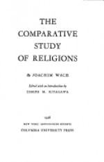 The Comparative Study of Religions - Joachim Wach, Joseph M Kitagawa