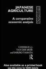 Japanese Agriculture: A Comparative Economic Analysis - Cornelius van der Meer, Saburo Yamada, Saburo