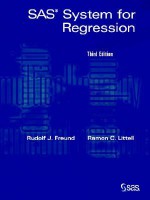 SAS System for Regression - Rudolf J. Freund, Ramon C. Littell