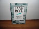 Theme for Diverse Instruments - Jane Rule