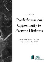 Prediabetes: An Opportunity to Prevent Diabetes - CME Resource/NetCE, Susan Semb