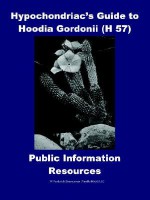 Hypochondriac's Guide to Hoodia Gordonii (H 57): Public Information Resources - W. Frederick Zimmerman