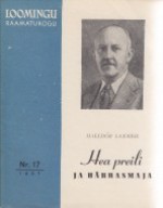 Hea preili ja Härrasmaja (Loomingu Raamatukogu, #17/1957) - Halldór Kiljan Laxness, Henrik Sepamaa