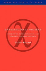 Genealogies of the Text - Jeffrey Mehlman, Mehlman Jeffrey, Michael Sheringham