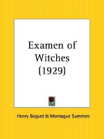 Examen of Witches - Henry Boguet, Montague Summers