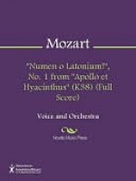 "Numen o Latonium!", No. 1 from "Apollo et Hyacinthus" (K38) (Full Score) - Wolfgang Amadeus Mozart