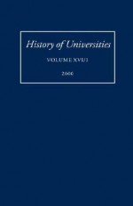 History of Universities: Volume XVI (1): 2000 - Mordechai Feingold