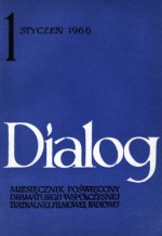 Dialog, nr 1 (117) / styczeń 1966 - Władysław Terlecki, Archibald MacLeish, Redakcja miesięcznika Dialog