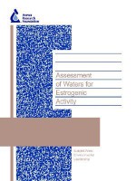 Assessment of Waters for Estrogenic Activity - Jocelyn Hemming, M. Barman, Staff of the Awwa Research Foundation, Miel Barman, Jon Standridge