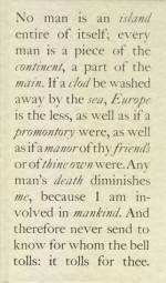 No Man Is An Island - John Donne