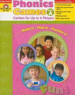 Phonics Games, Grades PreK-K: Levela: Centers for Up to 6 Players - Joy Evans, Jo Moore, Camille Liscinsky