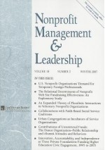 Nonprofit Management & Leadership, Volume 18, Number 2 - Roger A. Lohmann, Kathleen Mills, Avner Ben-Ner