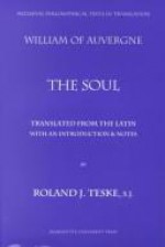 The Soul (Mediaeval Philosophical Texts in Translation) - William of Auvergne, Roland J. Teske