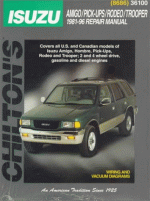 Isuzu: Amigo/Pick-Ups/Rodeo/Trooper 1981-96 - Chilton Automotive Books, Chilton Book Co