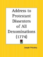 Address to Protestant Dissenters of All Denominations - Joseph Priestley