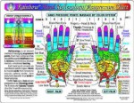 Rainbow HAND Reflexology/ Acupressure Massage Chart - Yshkeyna Hamilla, M.A., Jan Zupcsics