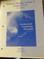 Fundamental Accounting Principles (Solutions Manual, Volume 2, Chapter 13-25) - John J. Wild, Kermit D. Larson, Barbara Chiappetta