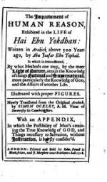 The improvement of human reason, exhibited in the life of Hai ebn Yokdhan - ابن طفيل, Ibn Tufayl