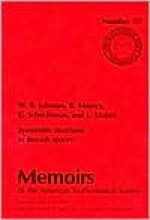 Symmetric Structures in Banach Spaces (Memoirs of the American Mathematical Society) - W.B. Johnson, Gideon Schechtman