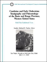 Cambrian & Early Ordovician Stratigraphy & Paleontology of the Basin & Range Province, Western United States - Michael E. Taylor