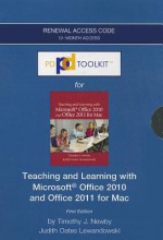 Pdtoolkit - 12-Month Extension Standalone Access Card (CS Only) - For Teaching and Learning with Microsoft Office 2010 and Office 2011 for Mac - Timothy J. Newby