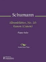 Albumblatter, No. 20 - Robert Schumann