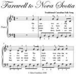 Farewell to Nova Scotia Easy Piano Sheet Music - Traditional Canadian, SilverTonalities