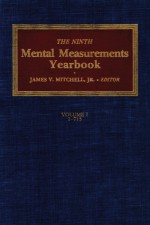 The Ninth Mental Measurements Yearbook - Buros Institute, James V. Mitchell, James V. Mitchell Jr.