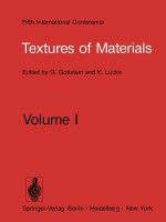 Textures Of Materials: Proceedings Of The Fifth International Conference On Textures Of Materials, March 29 April 1, 1978, Aachen, Germany - G. Gottstein, K. Lücke, Kurt Lücke