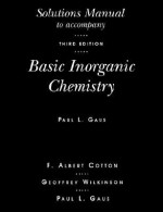 Basic Inorganic Chemistry, Solutions Manual - F. Albert Cotton, Geoffrey Wilkinson, Paul L. Gaus