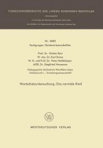 Wortschatzuntersuchung: Das Normale Kind - Walter Rest, Karl Brose, Peter Heitkamper